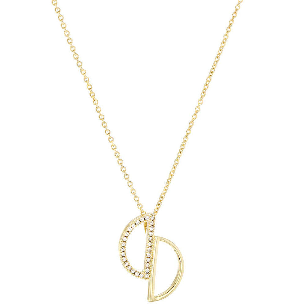 Collier Sully en Plaqué Or et Oxyde de Zirconium - 1