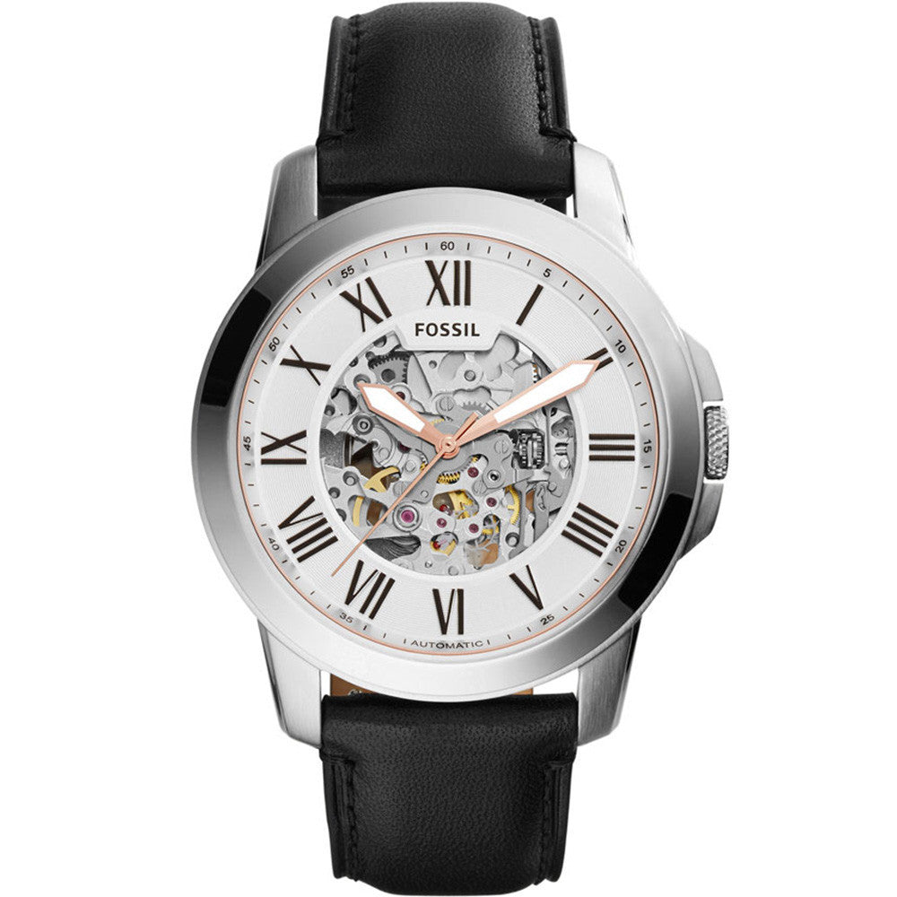 Montre Automatique Fossil en Cuir Noir - 1