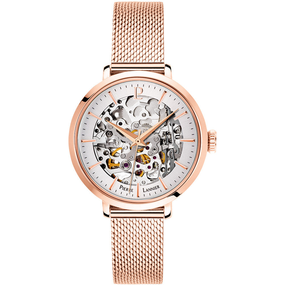 Montre Automatique Pierre Lannier en Acier Doré Rose - 1