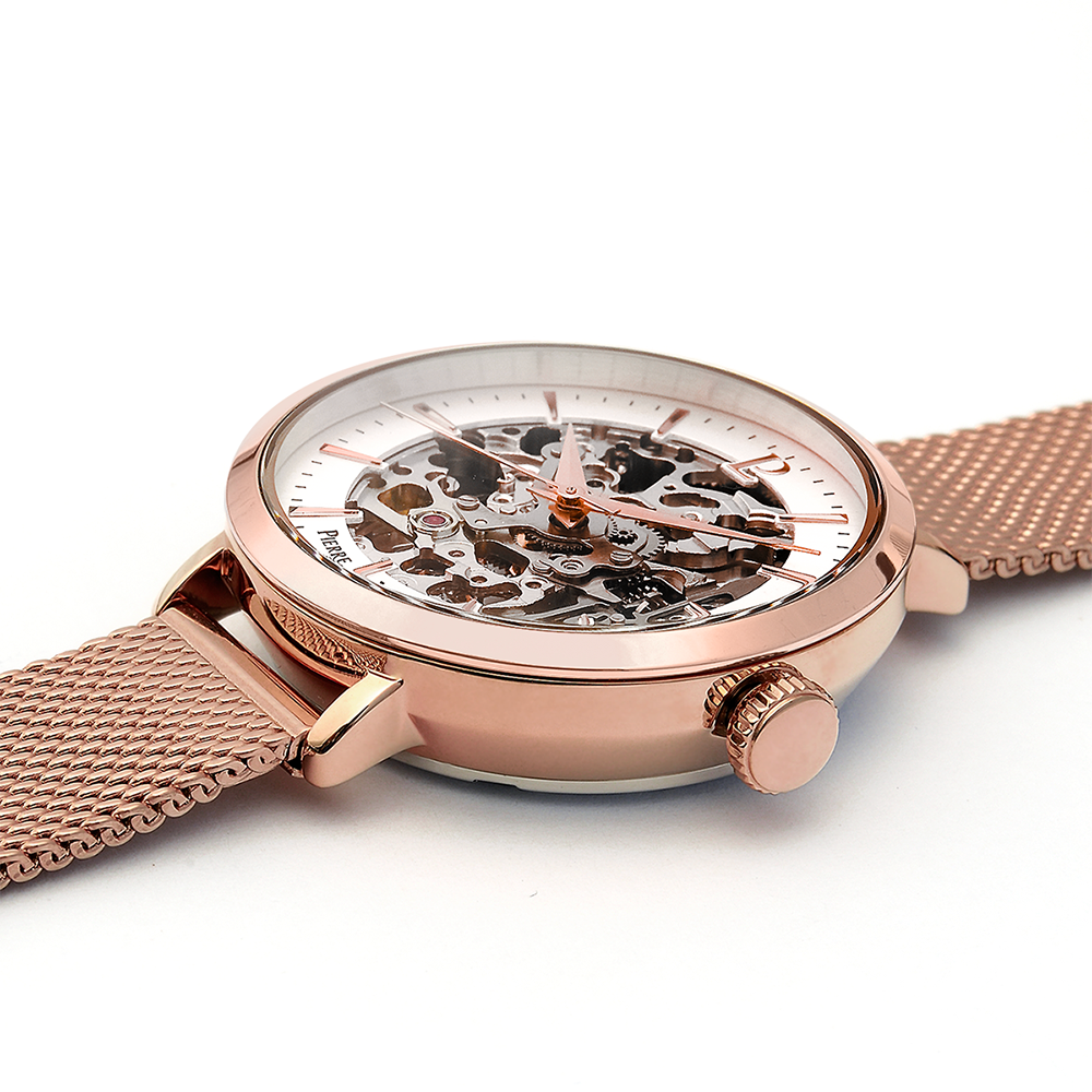 Montre Automatique Pierre Lannier en Acier Doré Rose - 2