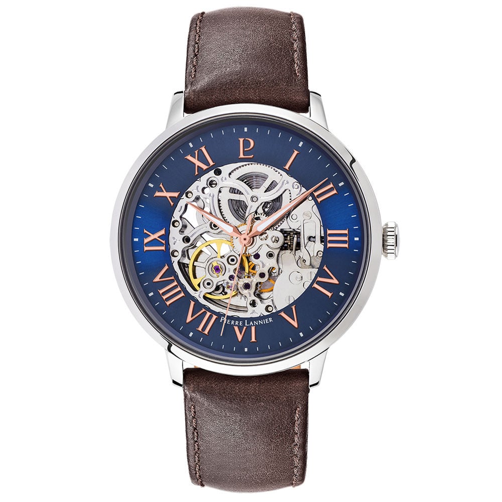 Montre Automatique Pierre Lannier en Cuir Marron - 1
