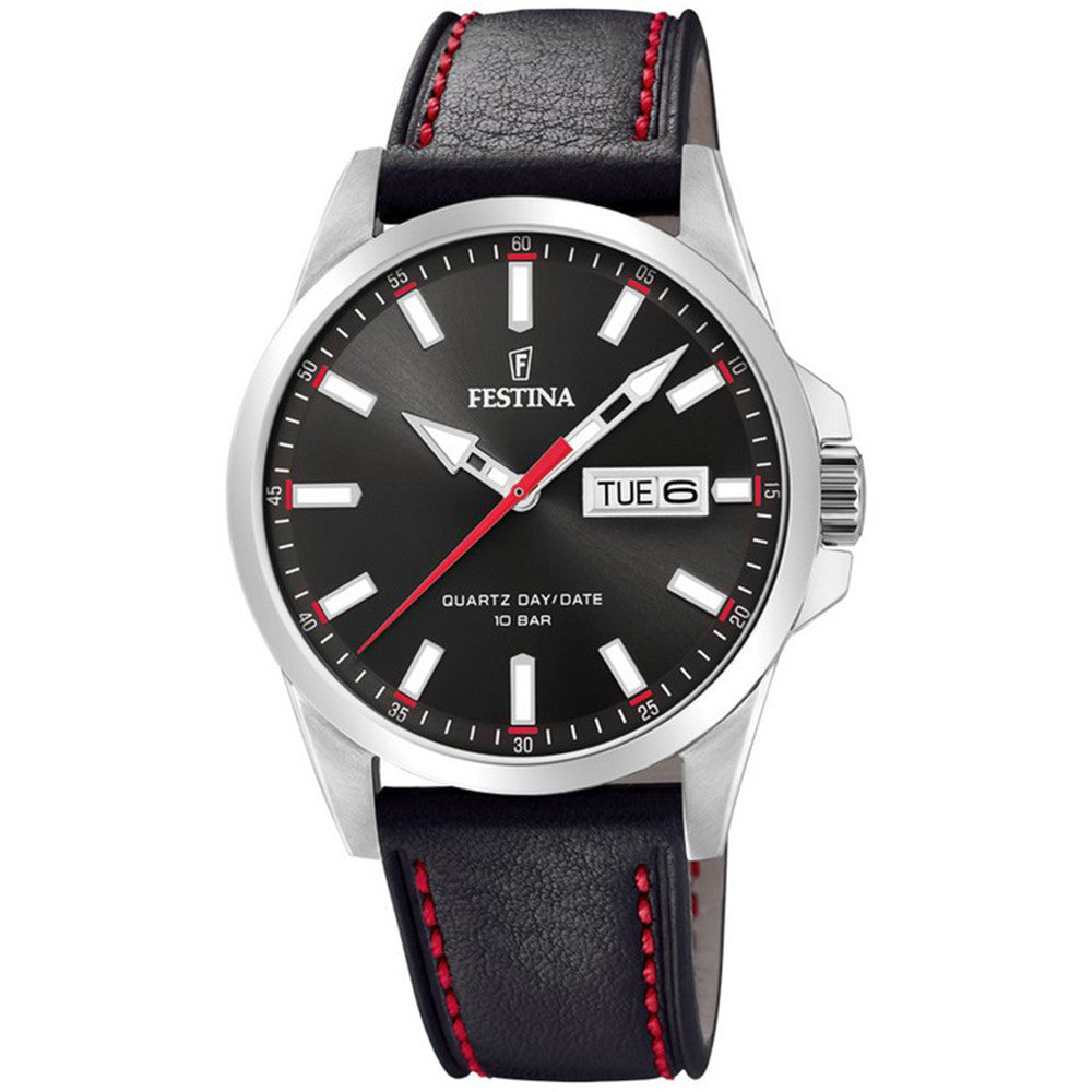 Montre Festina en Cuir Noir - 1
