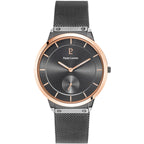 Montre Pierre Lannier en Cuir Gris - 1