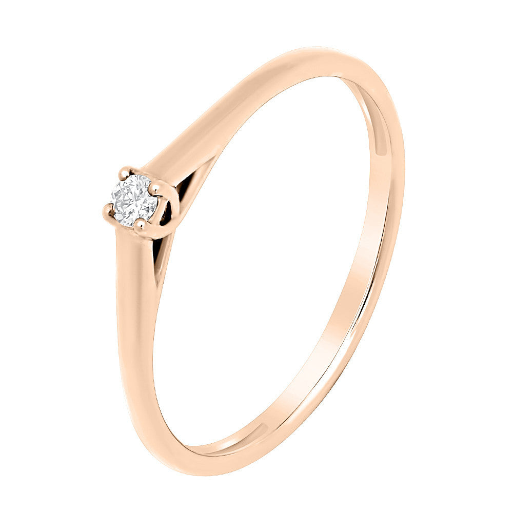 Solitaire en Or et Diamant - 1